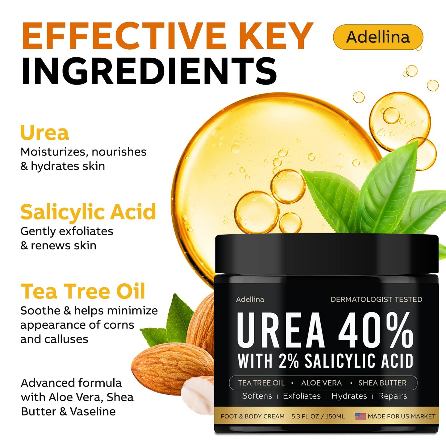 Urea Cream 40% for Feet Maximum Strength